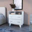 Commode à deux tiroirs Portobelo, deux tablettes, plateau supérieur, quatre pieds-390732982