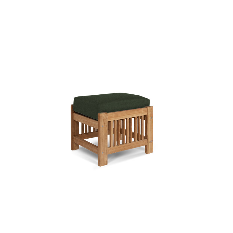 Ensemble de mobilier de jardin en teck 2 pièces Kaydrie Soleil, Sunbrella® Play Jungle