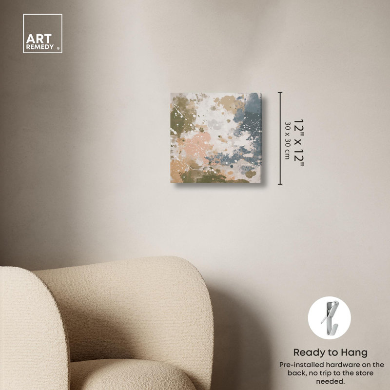 "Splatter Effect II", reproduction d'art sur toile par Art Remedy, H 12 po x l 12 po, Toile tendue avec châssis