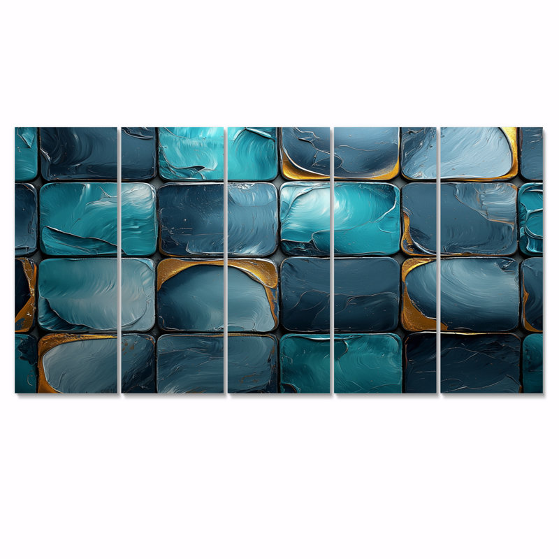 Carreaux émeraude et bleu Highland Tartan Tiles III - Boho Tiles, H 28 po x l 60 po