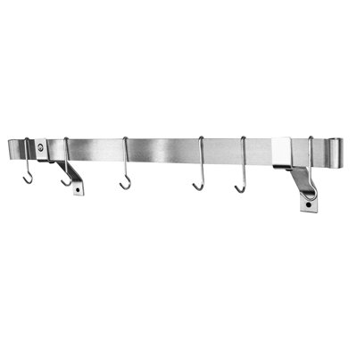 Handcrafted Rolled End Bar, 4" Wall Brackets