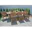 Huntington 9pc Teak Dining Set With Expansion Table Sunbrella Cushions-1857426701