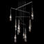Luminaire suspendu mobile 10 lumières Link - Verre transparent - Hauteur totale standard-109511120-109511132