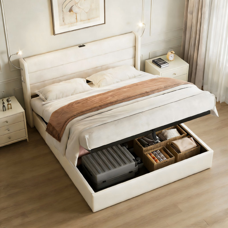 Metal Ottoman Storage Bed