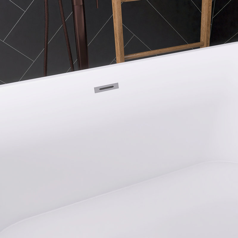 67''  Acrylic Freestanding Soaking Bathtub, White