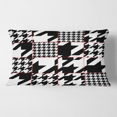 Classic Houndstooth Pattern - Mid-Century ModernPrinted Throw Pillow