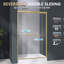 Porte de douche coulissante double demi-cadre l 44 à 48 po x H 72 po avec verre trempé transparent de 1/4 po-107141045