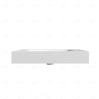 Integrated solid surface basin WITHOUT drain and faucet