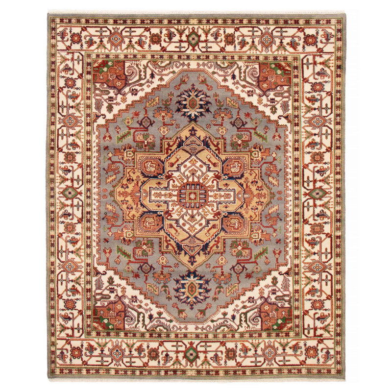 Tapis gris Serapi Heritage 8 pi 0 po x 9 pi 10 po