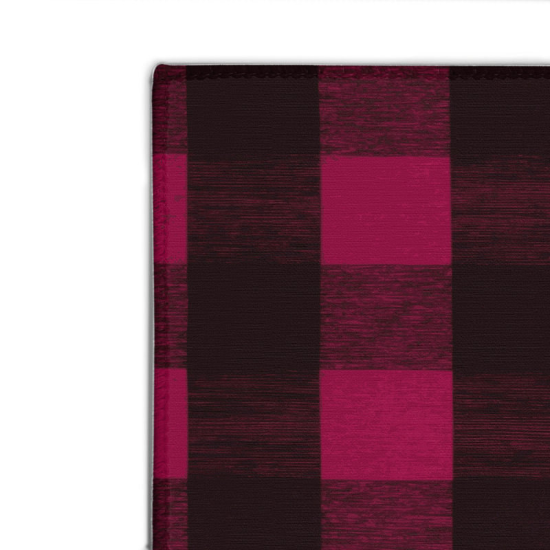 Tapis d'intérieur et d'extérieur à carreaux rouge, Rectangle 4pi x 6 pi