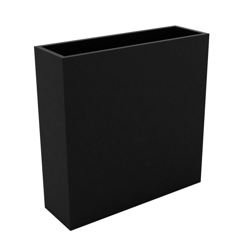 Wall Resin Pot Planter, 31.5" H x 47.25" W x 11.75" D, Black