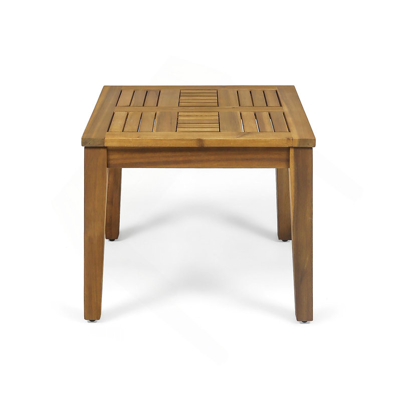 Hampton Outdoor Acacia Wood Side Table, 20 "W X 20 "D X 15.75 "H