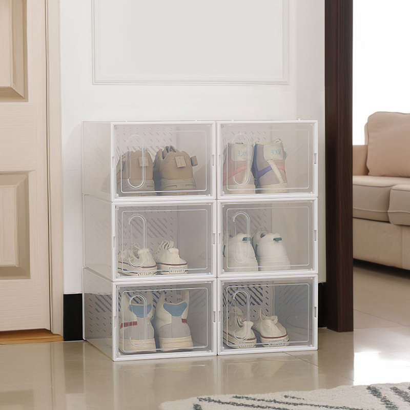 12 Pair Stackable Shoe Storage Cabinet