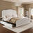 Maber Upholstered Queen Bed with 4 Drawers, Storage Platform Bed with 2 Bedside Tables , Velvet Wingback Bed, No Boxing Spring Needed, Gray-1266184383-1266184381