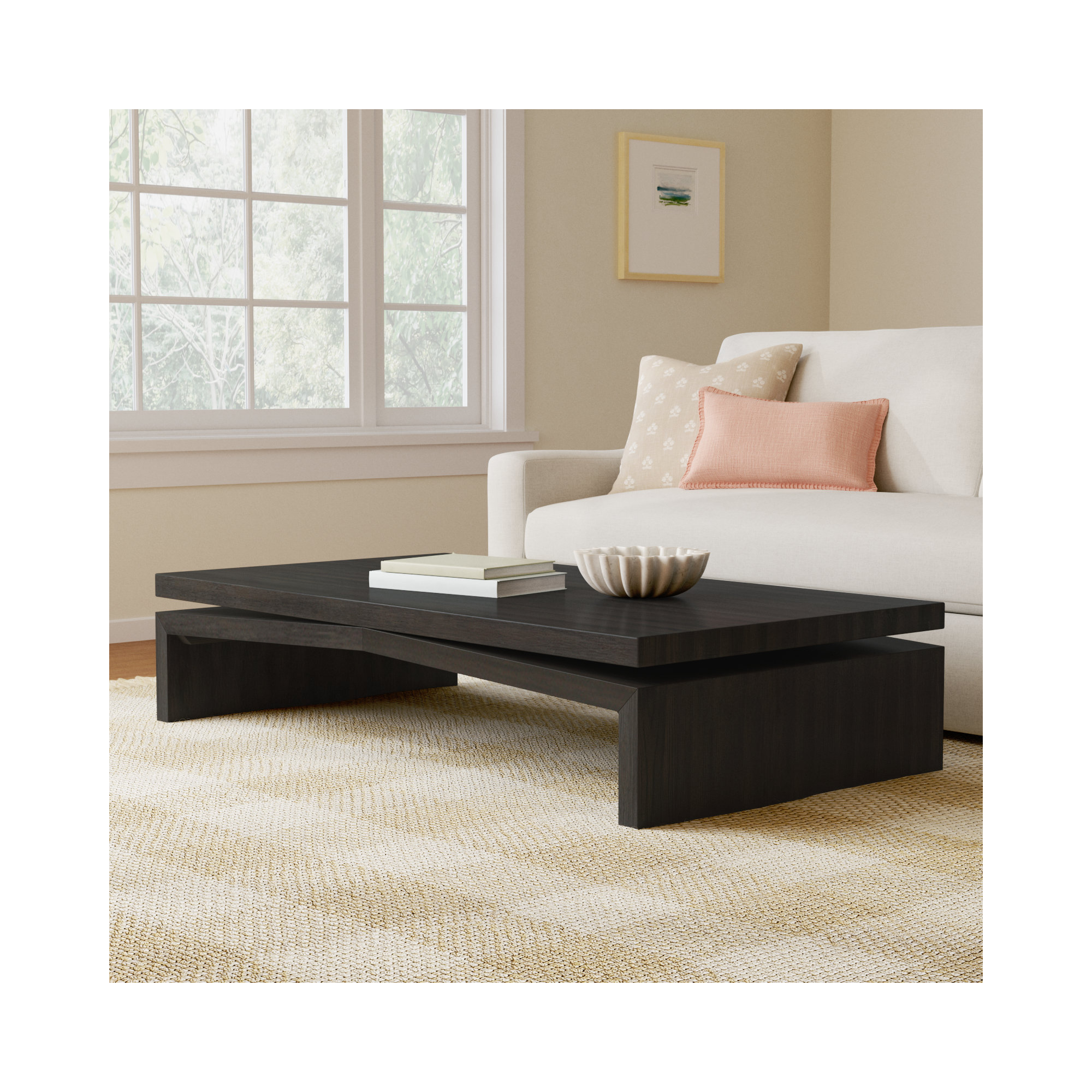 Henn Coffee Table, Smoked Black Venee
