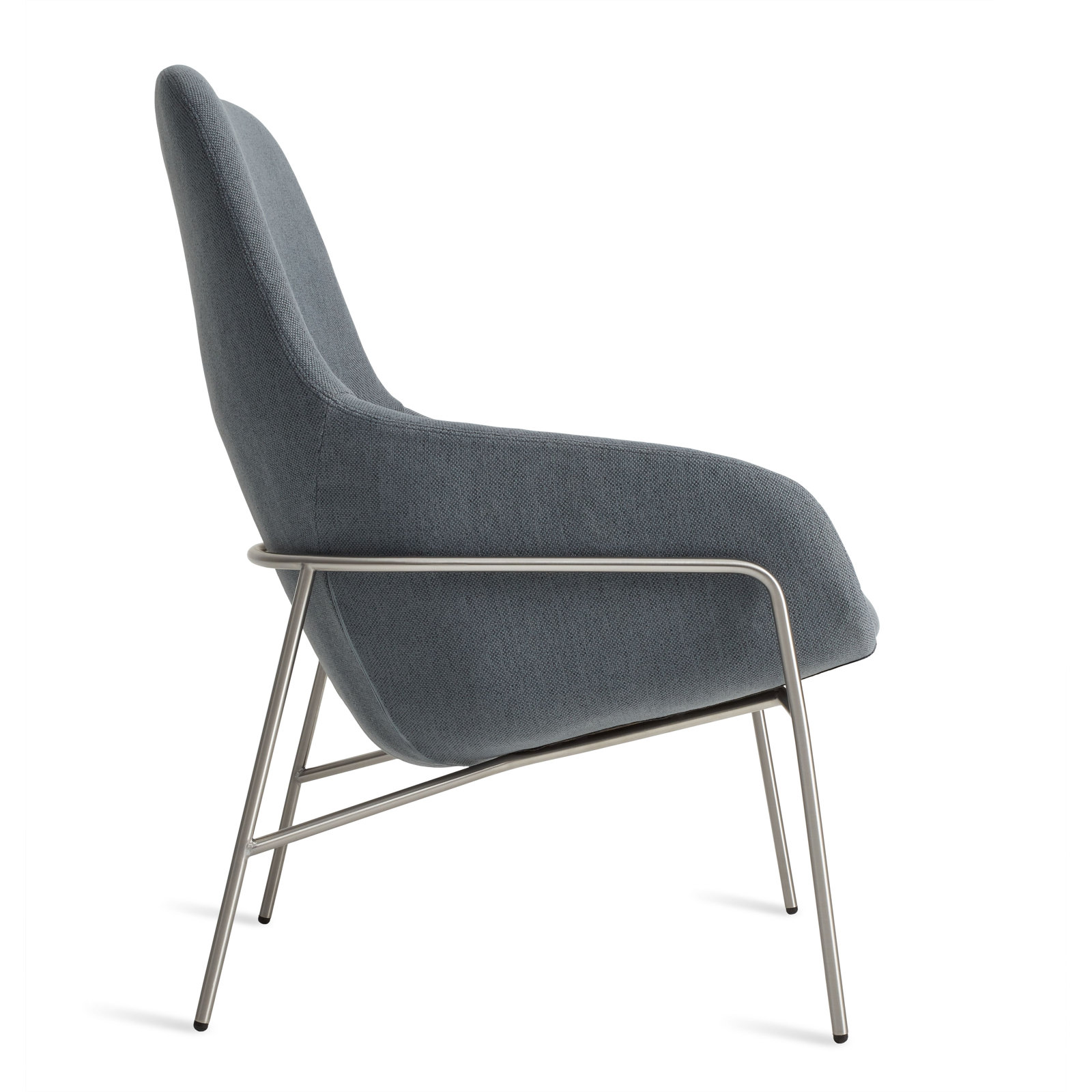 Acre Upholstered Armchair, Maharam Mode in Machine, Stainless