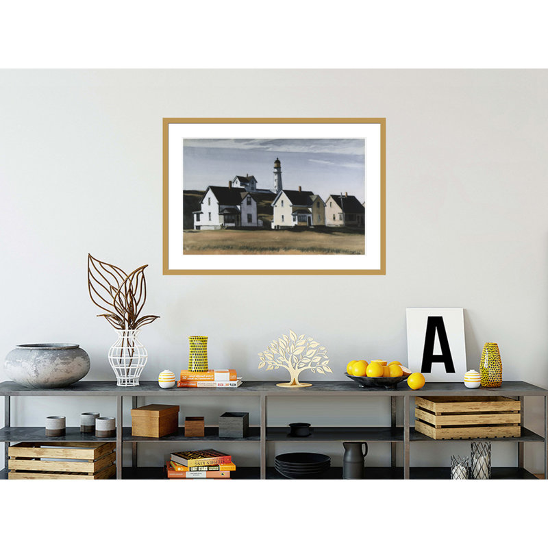 «Lighthouse Hill Cape Elizabeth Maine» par Edward Hopper, impression giclée sur cadre, H 29,2 po x l 41,5 po