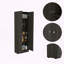 Armoire multi-rangement de 70 po de hauteur avec double porte et cinq tablettes - fini espresso / noir