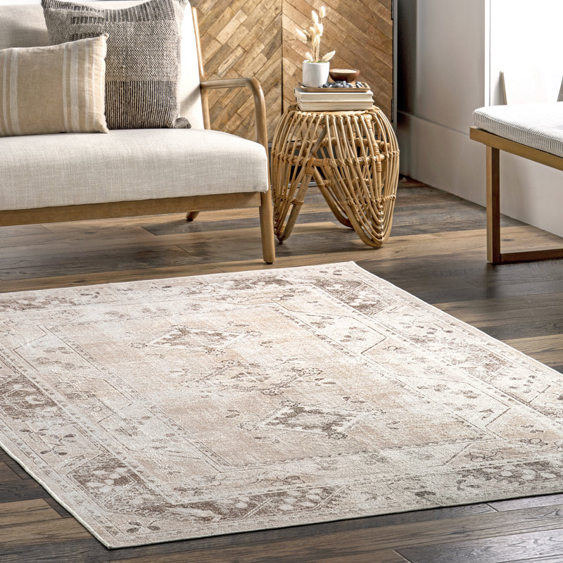 Tapis Ellamae SpinClean Faded Medallion, Rectangle 4 pi x 6 pi
