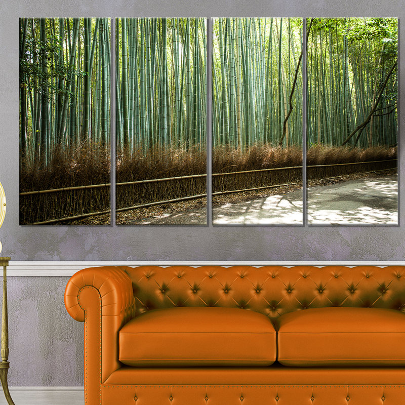 Green Bamboo Forest Landscape Canvas Print, 48" x 28"