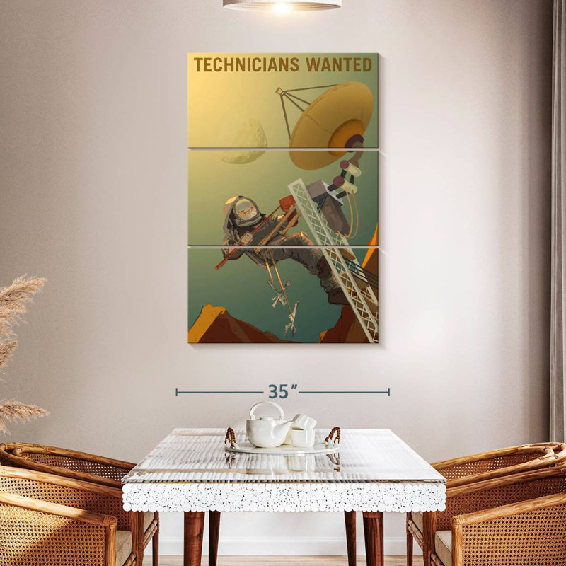 Oberle Mars Explorers Wanted Poster II, 50" H x 32" W