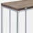 Benkley Contemporary Rectangular 24"H End Table in Weathered Oak and Chrome