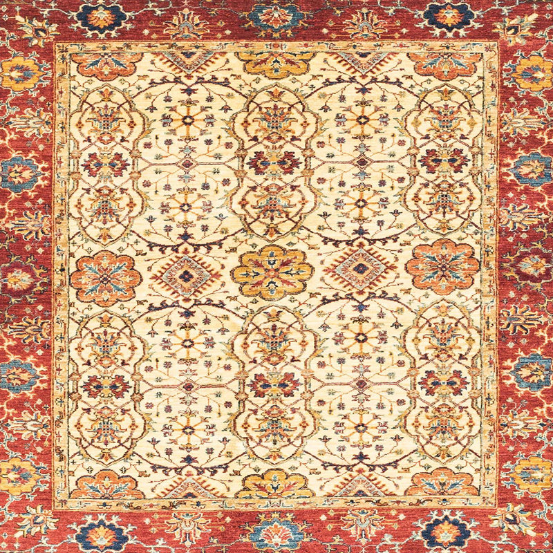 Abstract Indoor Rug, Square 5'