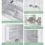 Meuble-lavabo blanc rétro sans assemblage requis