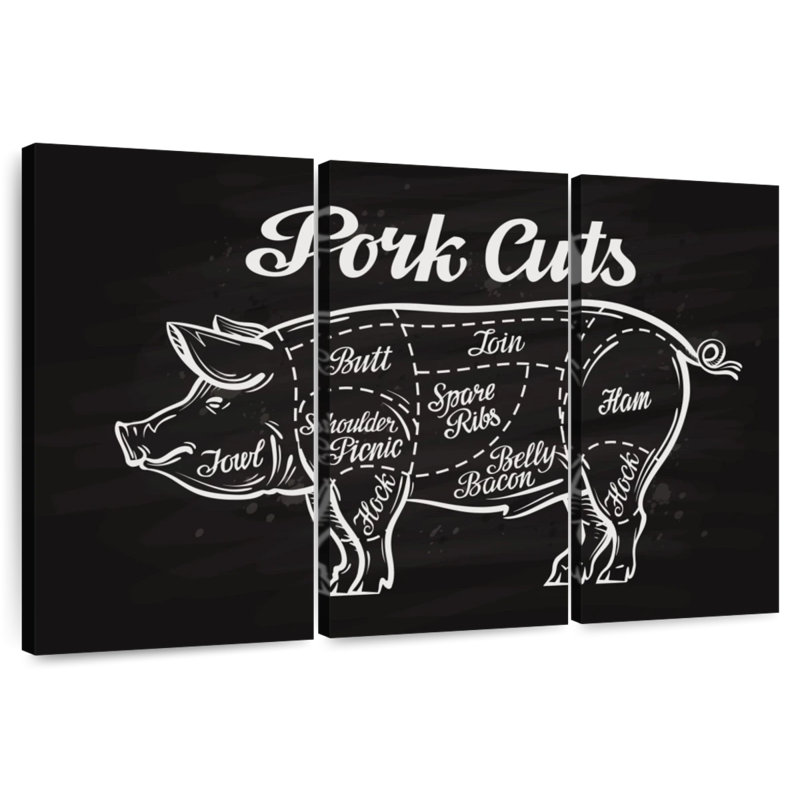 Yarlin Pork Cuts, 24" H x 38" W