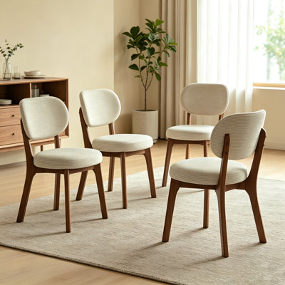 Upholstered Solid Wood Side Dining Chair