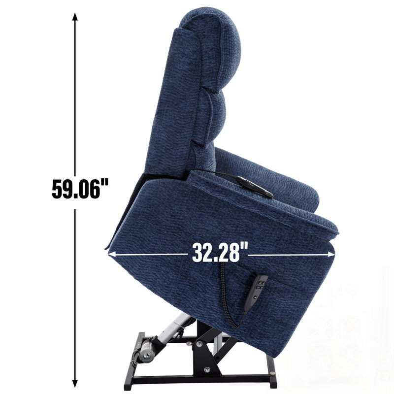 Fauteuil inclinable électrique Chenille, Bleu