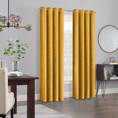 Panola Crushed Velvet Eyelet Sheer Curtains