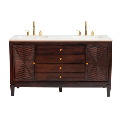 59.99988'' Double Bathroom Vanity with Marble Top