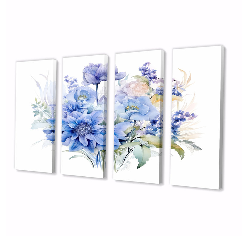 Keila - Assortiment de bouquets assortis pour le salon, 4 pièces, H 32 po x l 64 po