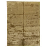 Hand Knotted Area Rug in Gold