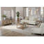 Haley Upholstered Loveseat with Pillows, White
