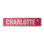 Charlotte Street Sign Heavy Duty Plastic 4" X 18"