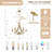 Jahlen 6 - Light Iron Dimmable Chandelier-1801460412