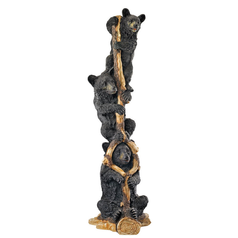 Bear Cubs Tree Statue