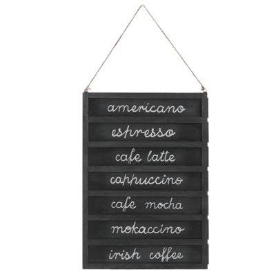 Wall Mounted Restaurant Menu Chalkboard 