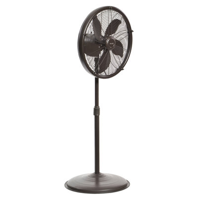 Summer Breeze Essentials Outdoor Misting Fan and Pedestal Fan Combination, 600 sq. ft. With 3 Fan Speeds and Metal Design
