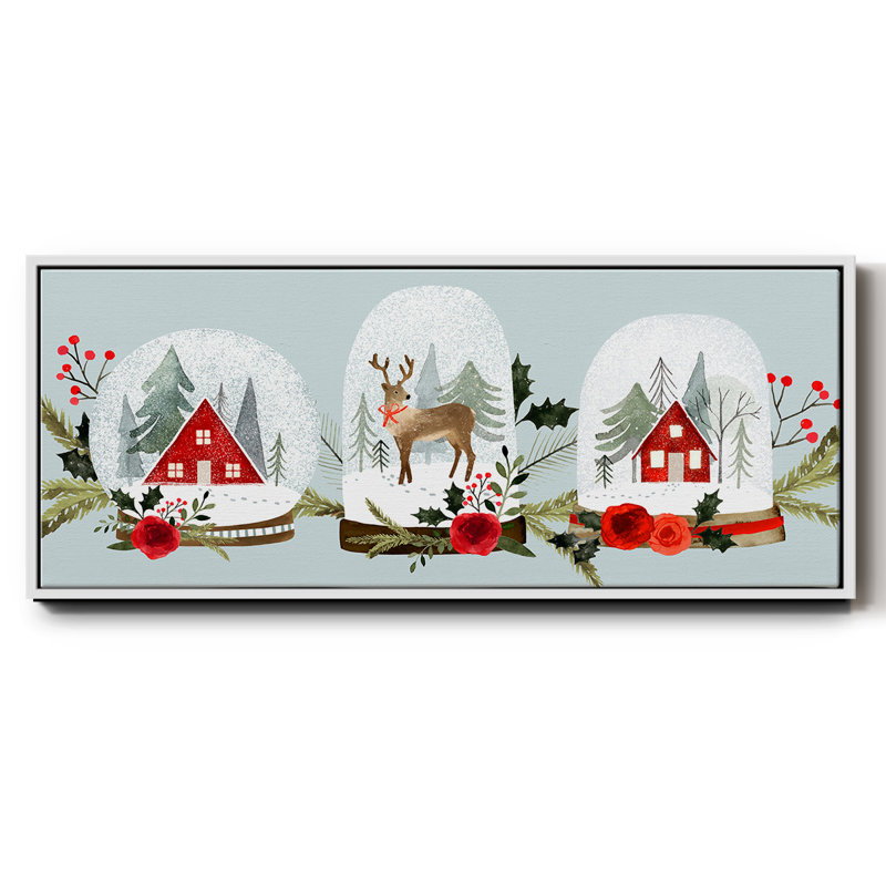 «Snow Globe Village Collection D», toile encadrée, H 8 po x l 20 po