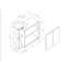 Bar, armoire de rangement pour bouteilles de vin, pouvant contenir 4 bouteilles de vin