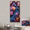 Art mural bleu et mauve abstrait rivière - Tachisme