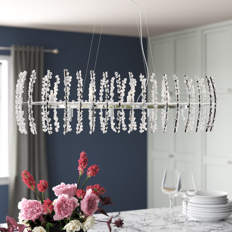 Luminaire suspendu linéaire 8 lumières Viggo