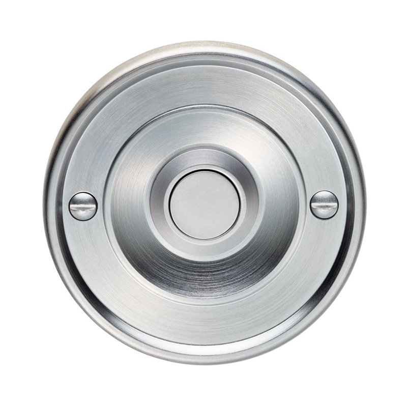 Victorian Button, Satin Chrome