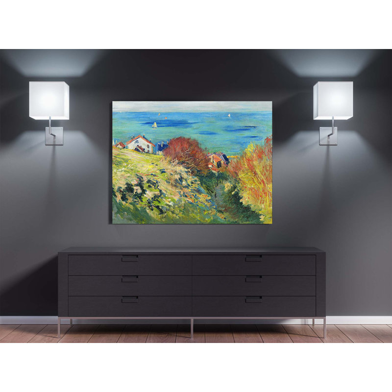 "SEASIDE Serenity" par Claude Monet_Floater Frame, H 60 po x l 54 po, Toile tendue