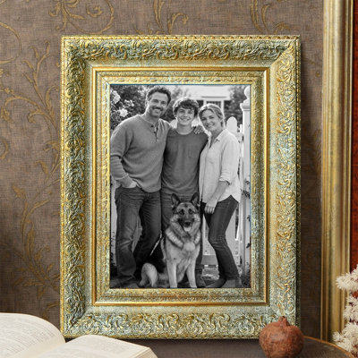 Cadre photo 3 pièces 11 "x 14" style antique or antique avec orientation portrait ou paysage
