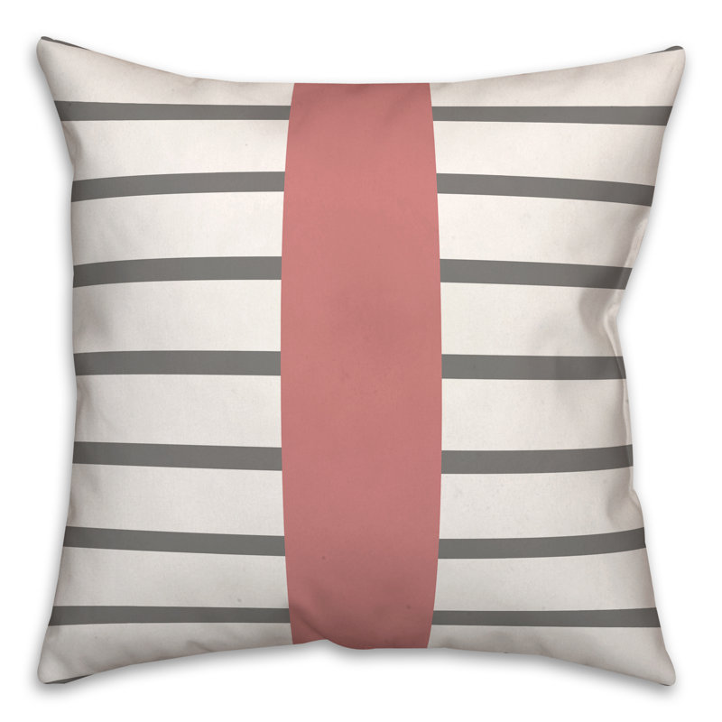 Abstract Outdoor Throw Pillow, Pink, 18" x 18"