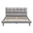 Upholstered Platm Bed Frame With Headboard